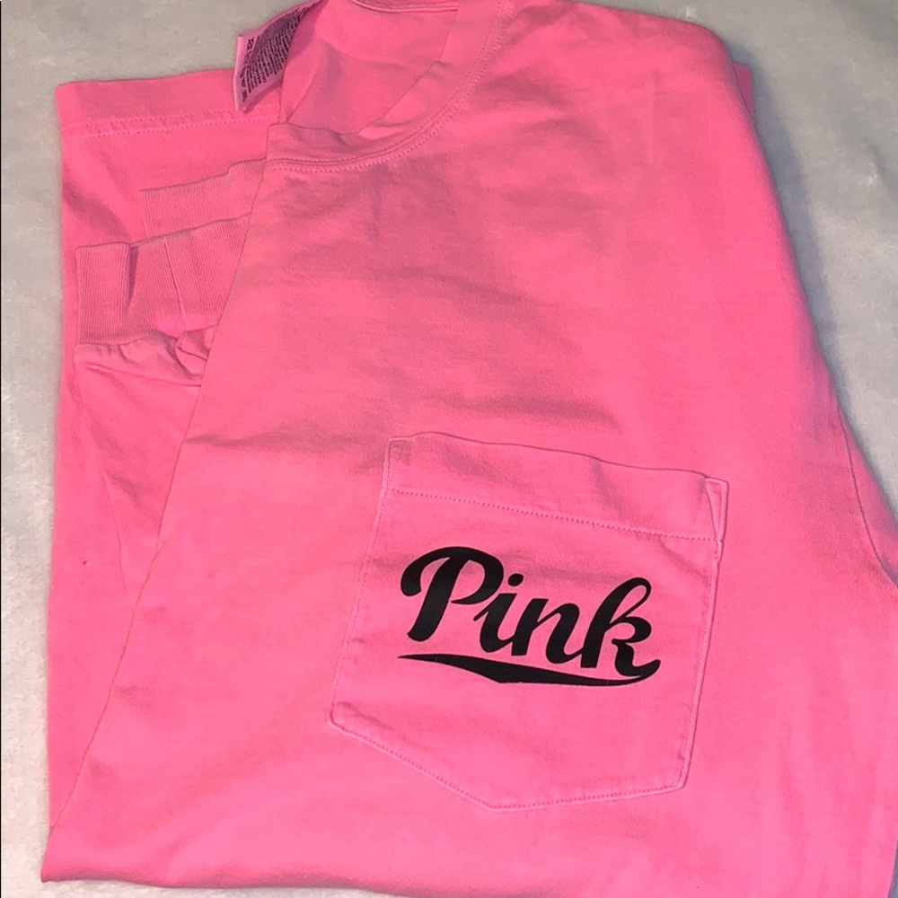 long sleeve size:MEDIUM pink t shirt
